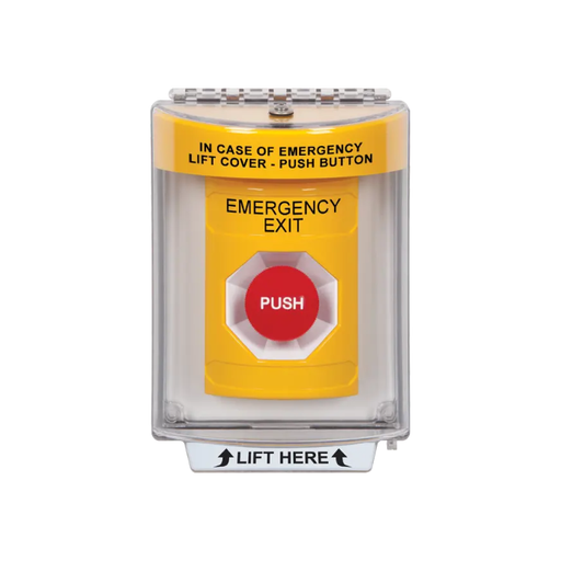 Standard Labeling, Buttons With Universal Stopper Flush, Momentary, Yellow, SS2234EX-EN