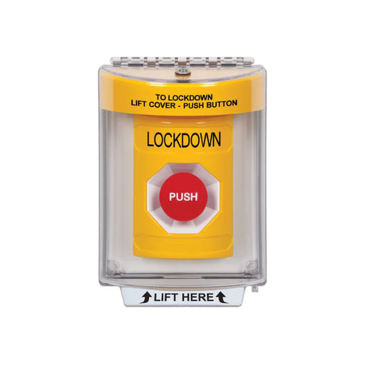 Standard Labeling, Buttons With Universal Stopper Flush, Momentary, Yellow, SS2234LD-EN