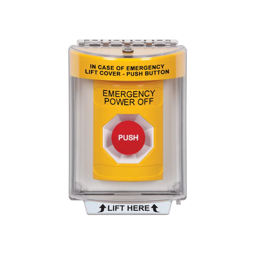 Standard Labeling, Buttons With Universal Stopper Flush, Momentary, Yellow, SS2234PO-EN