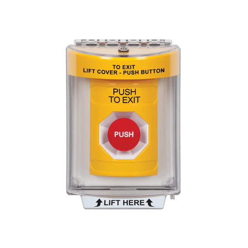 Standard Labeling, Buttons With Universal Stopper Flush, Momentary, Yellow, SS2234PX-EN