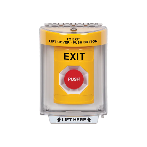 Standard Labeling, Buttons With Universal Stopper Flush, Momentary, Yellow, SS2234XT-EN