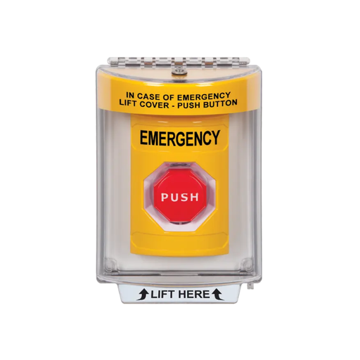 Standard Labeling, Buttons With Universal Stopper Flush, Momentary Illuminated, Yellow, SS2235EM-EN