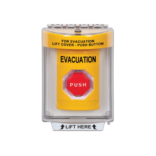 Standard Labeling, Buttons With Universal Stopper Flush, Momentary Illuminated, Yellow, SS2235EV-EN