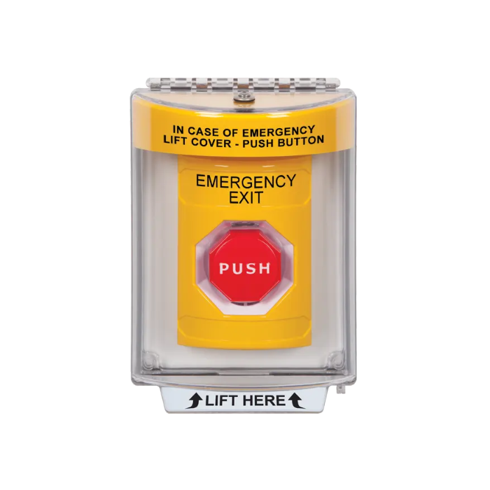 Standard Labeling, Buttons With Universal Stopper Flush, Momentary Illuminated, Yellow, SS2235EX-EN