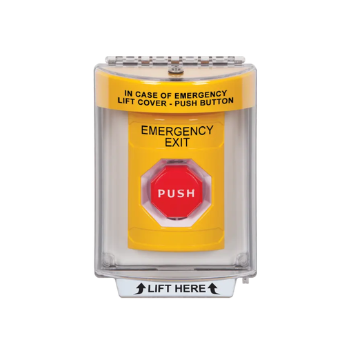 Standard Labeling, Buttons With Universal Stopper Flush, Momentary Illuminated, Yellow, SS2235EX-EN