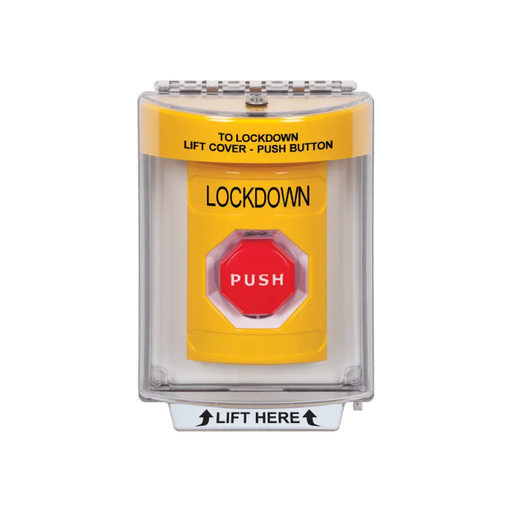 Standard Labeling, Buttons With Universal Stopper Flush, Momentary Illuminated, Yellow, SS2235LD-EN