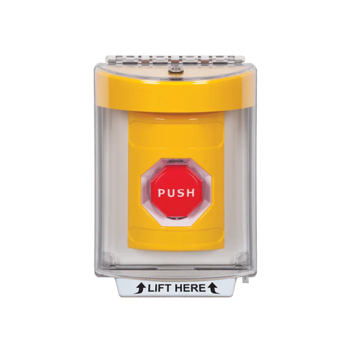 Standard Labeling, Buttons With Universal Stopper Flush, Momentary Illuminated, Yellow, SS2235NT-EN