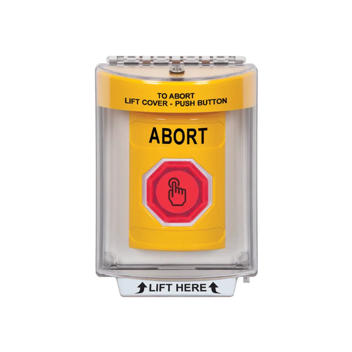 Standard Labeling, Buttons With Universal Stopper Flush, Momentary Illuminated Button, Yellow, SS2236AB-EN