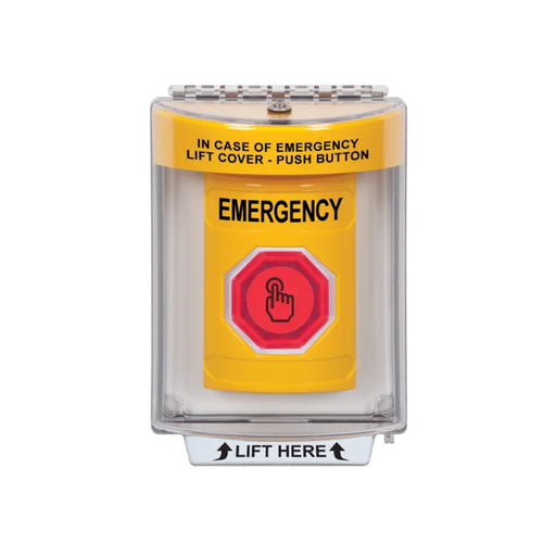 Standard Labeling, Buttons With Universal Stopper Flush, Momentary Illuminated Button, Yellow, SS2236EM-EN