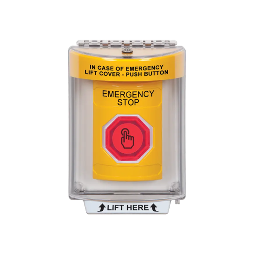 Standard Labeling, Buttons With Universal Stopper Flush, Momentary Illuminated Button, Yellow, SS2236ES-EN