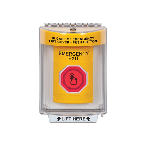 Standard Labeling, Buttons With Universal Stopper Flush, Momentary Illuminated Button, Yellow, SS2236EX-EN