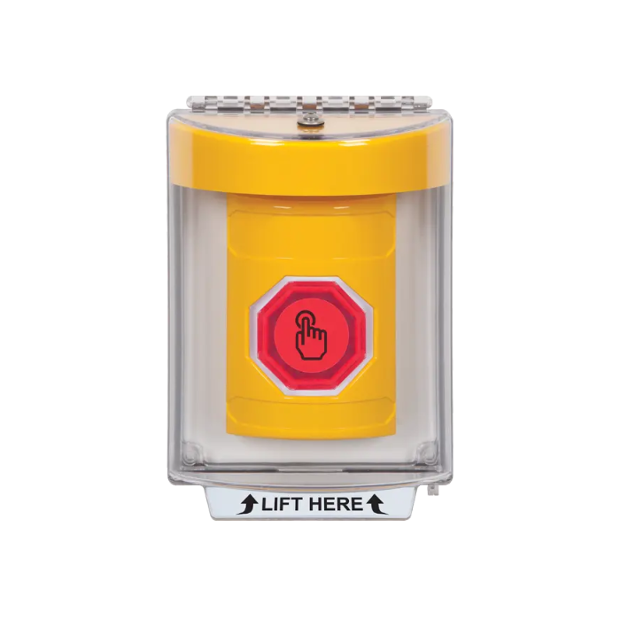 Standard Labeling, Buttons With Universal Stopper Flush, Momentary Illuminated Button, Yellow, SS2236NT-EN