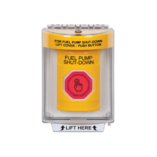 Standard Labeling, Buttons With Universal Stopper Flush, Momentary Illuminated Button, Yellow, SS2236PS-EN