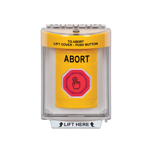 Standard Labeling, Buttons With Universal Stopper Flush, Weather Resistant Momentary Button, Yellow, SS2237AB-EN