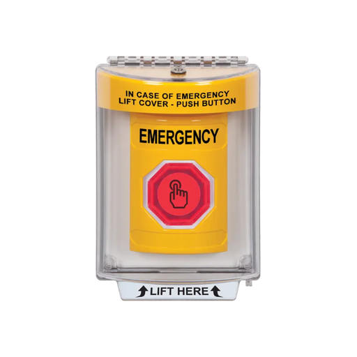 Standard Labeling, Buttons With Universal Stopper Flush, Weather Resistant Momentary Button, Yellow, SS2237EM-EN