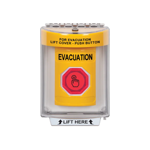 Standard Labeling, Buttons With Universal Stopper Flush, Weather Resistant Momentary Button, Yellow, SS2237EV-EN