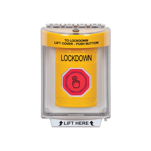 Standard Labeling, Buttons With Universal Stopper Flush, Weather Resistant Momentary Button, Yellow, SS2237LD-EN