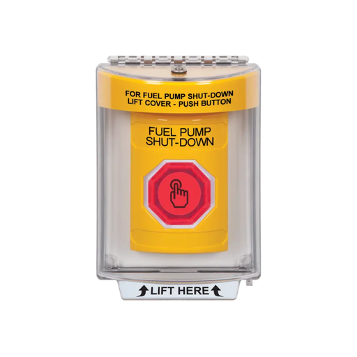 Standard Labeling, Buttons With Universal Stopper Flush, Weather Resistant Momentary Button, Yellow, SS2237PS-EN