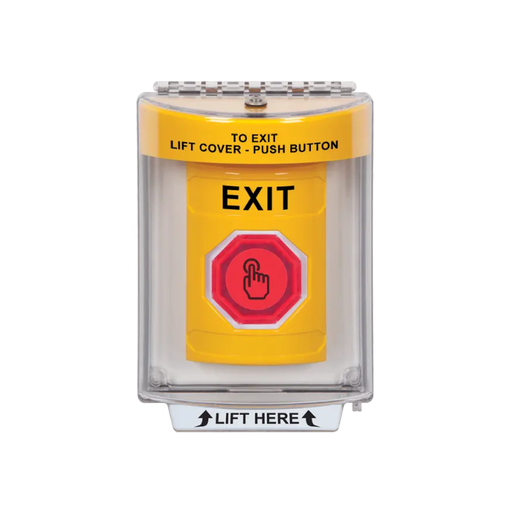 Standard Labeling, Buttons With Universal Stopper Flush, Weather Resistant Momentary Button, Yellow, SS2237XT-EN