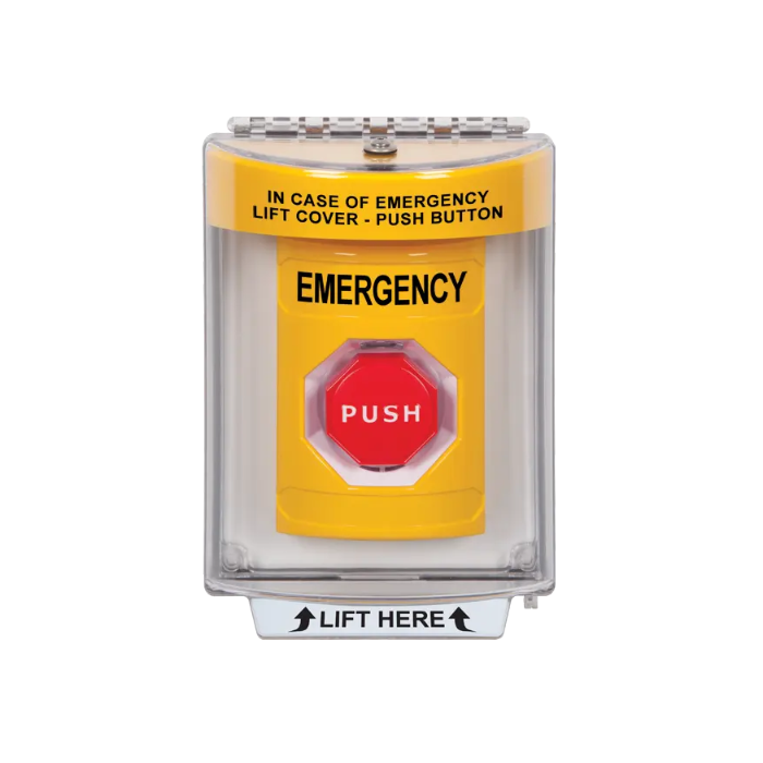 Standard Labeling, Buttons With Universal Stopper Flush, Pneumatic Illuminated, Yellow, SS2238EM-EN