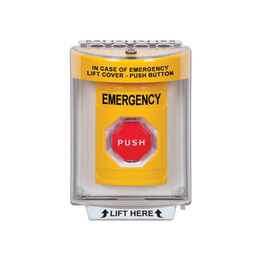Standard Labeling, Buttons With Universal Stopper Flush, Pneumatic Illuminated, Yellow, SS2238EM-EN