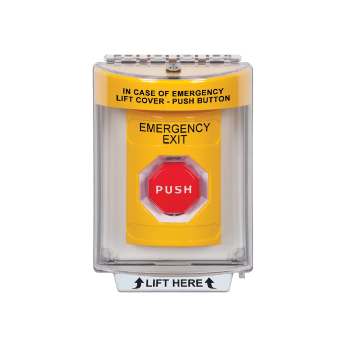 Standard Labeling, Buttons With Universal Stopper Flush, Pneumatic Illuminated, Yellow, SS2238EX-EN