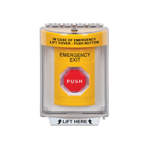Standard Labeling, Buttons With Universal Stopper Flush, Pneumatic Illuminated, Yellow, SS2238EX-EN