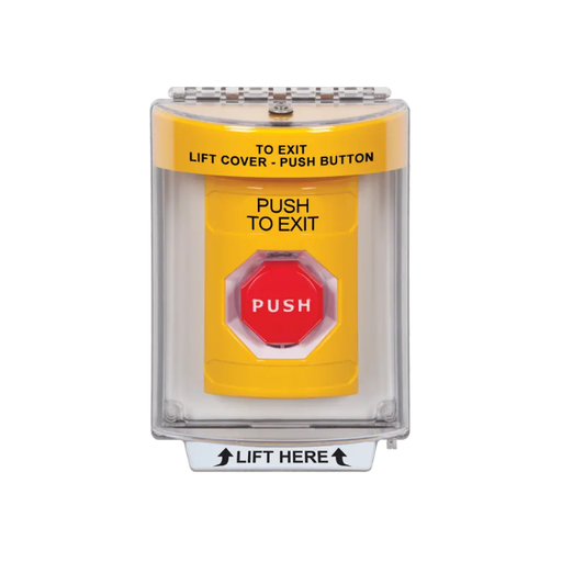 Standard Labeling, Buttons With Universal Stopper Flush, Pneumatic Illuminated, Yellow, SS2238PX-EN