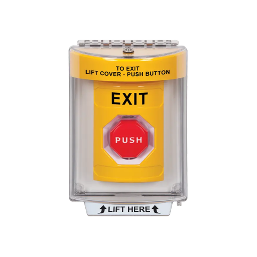 Standard Labeling, Buttons With Universal Stopper Flush, Pneumatic Illuminated, Yellow, SS2238XT-EN