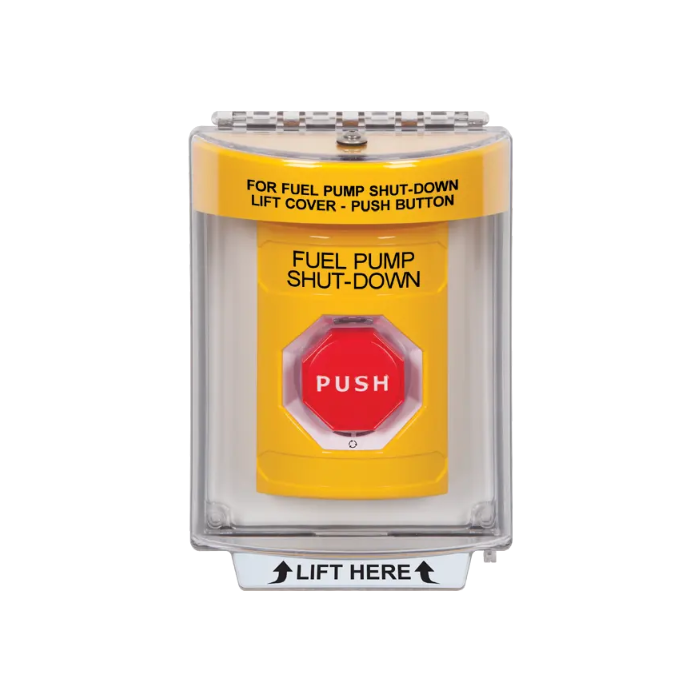 Standard Labeling, Buttons With Universal Stopper Flush, Turn To Reset Illuminated, Yellow, SS2239PS-EN