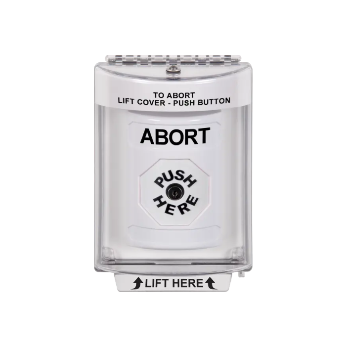Standard Labeling, Buttons With Universal Stopper Flush, Key To Reset, White, SS2330AB-EN
