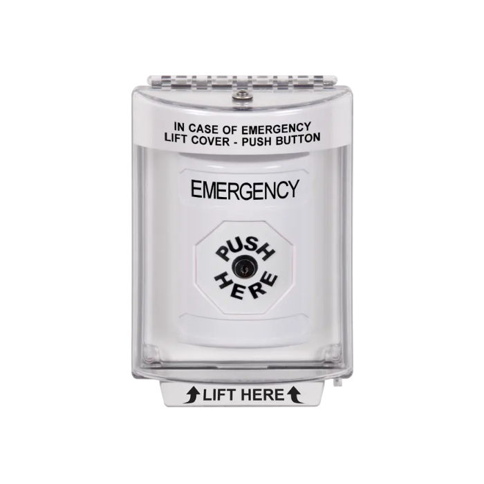 Standard Labeling, Buttons With Universal Stopper Flush, Key To Reset, White, SS2330EM-EN