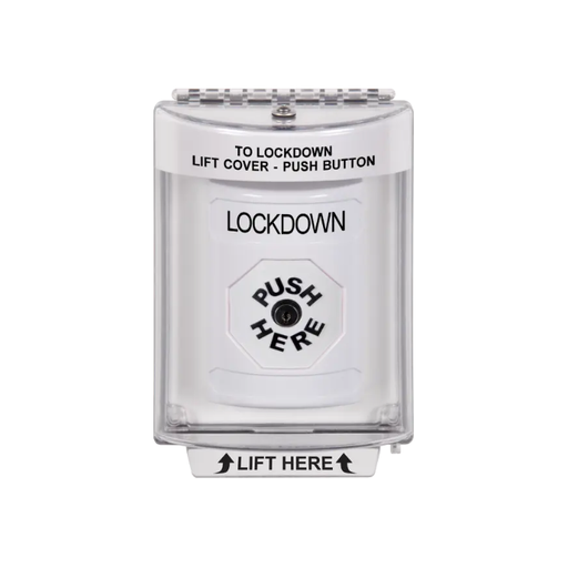 Standard Labeling, Buttons With Universal Stopper Flush, Key To Reset, White, SS2330LD-EN