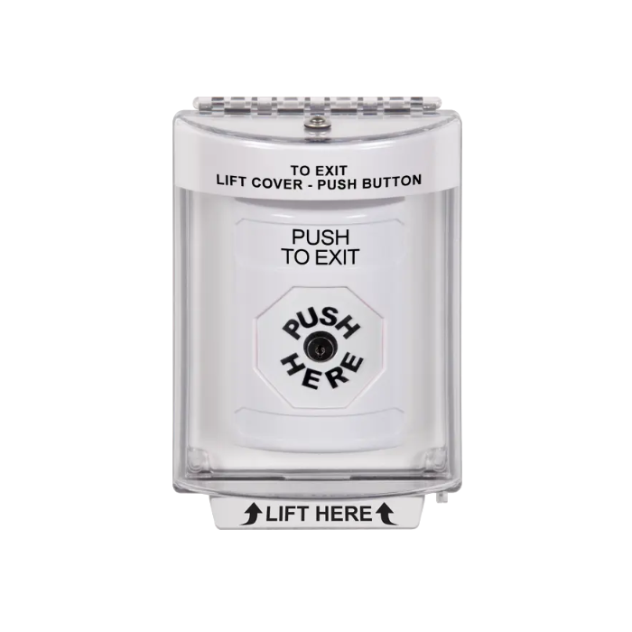 Standard Labeling, Buttons With Universal Stopper Flush, Key To Reset, White, SS2330PX-EN
