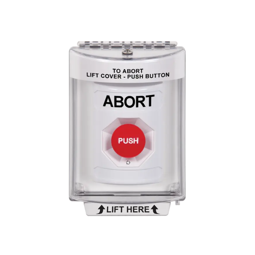 Standard Labeling, Buttons With Universal Stopper Flush, Turn To Reset, White, SS2331AB-EN