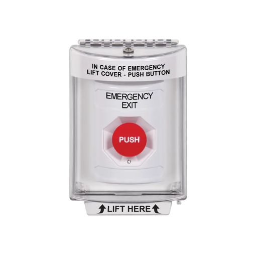 Standard Labeling, Buttons With Universal Stopper Flush, Turn To Reset, White, SS2331EX-EN