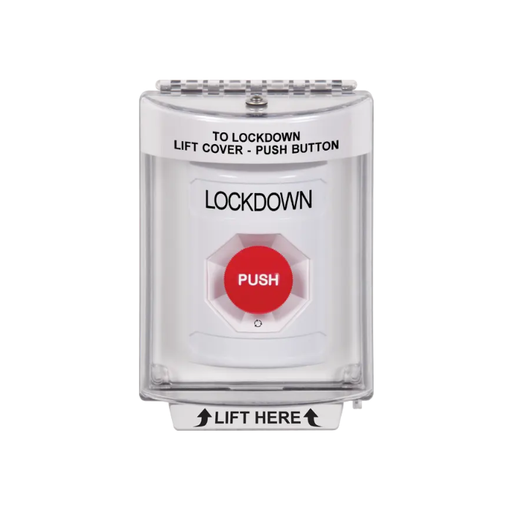 Standard Labeling, Buttons With Universal Stopper Flush, Turn To Reset, White, SS2331LD-EN