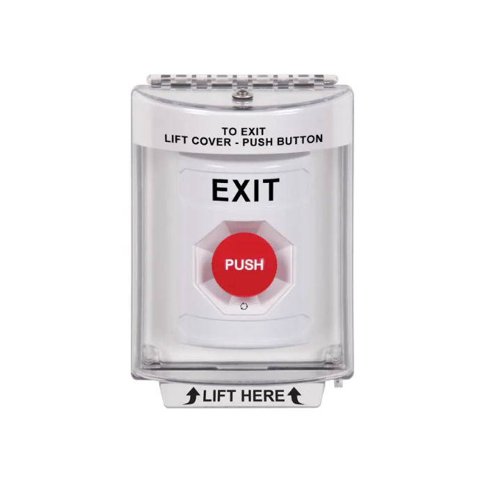 Standard Labeling, Buttons With Universal Stopper Flush, Turn To Reset, White, SS2331XT-EN