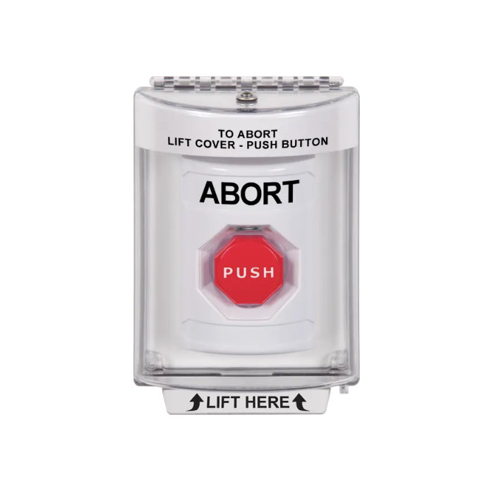 Standard Labeling, Buttons With Universal Stopper Flush, Key To Reset Illuminated, White, SS2332AB-EN