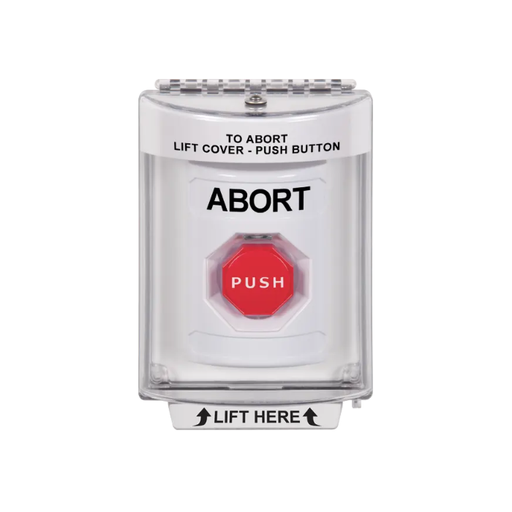 Standard Labeling, Buttons With Universal Stopper Flush, Key To Reset Illuminated, White, SS2332AB-EN