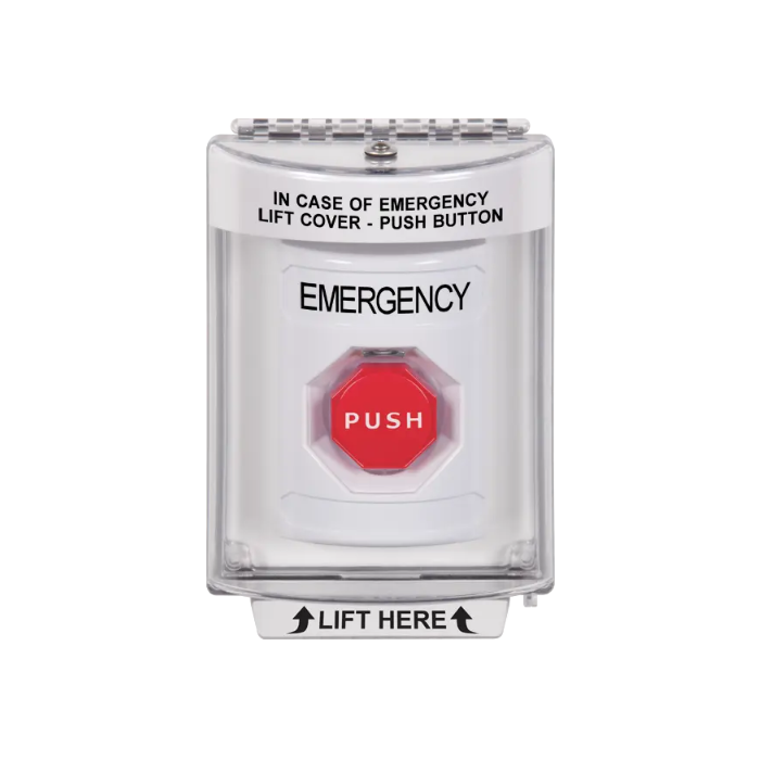 Standard Labeling, Buttons With Universal Stopper Flush, Key To Reset Illuminated, White, SS2332EM-EN