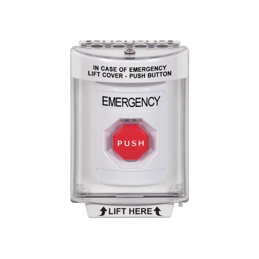 Standard Labeling, Buttons With Universal Stopper Flush, Key To Reset Illuminated, White, SS2332EM-EN