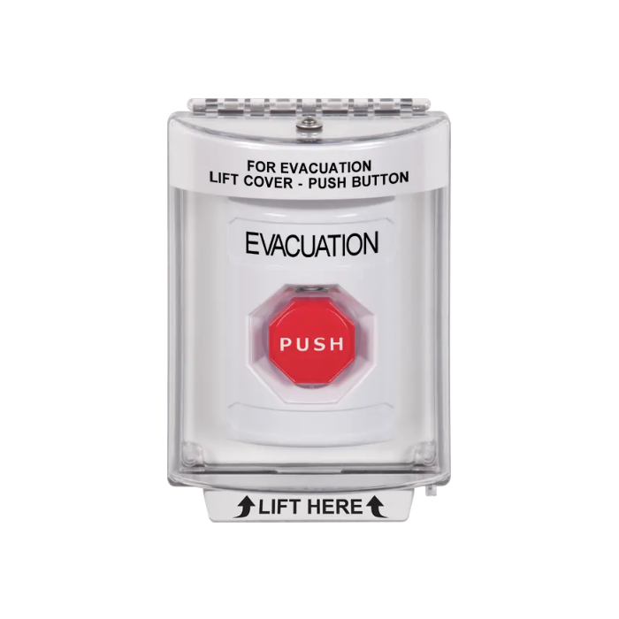 Standard Labeling, Buttons With Universal Stopper Flush, Key To Reset Illuminated, White, SS2332EV-EN