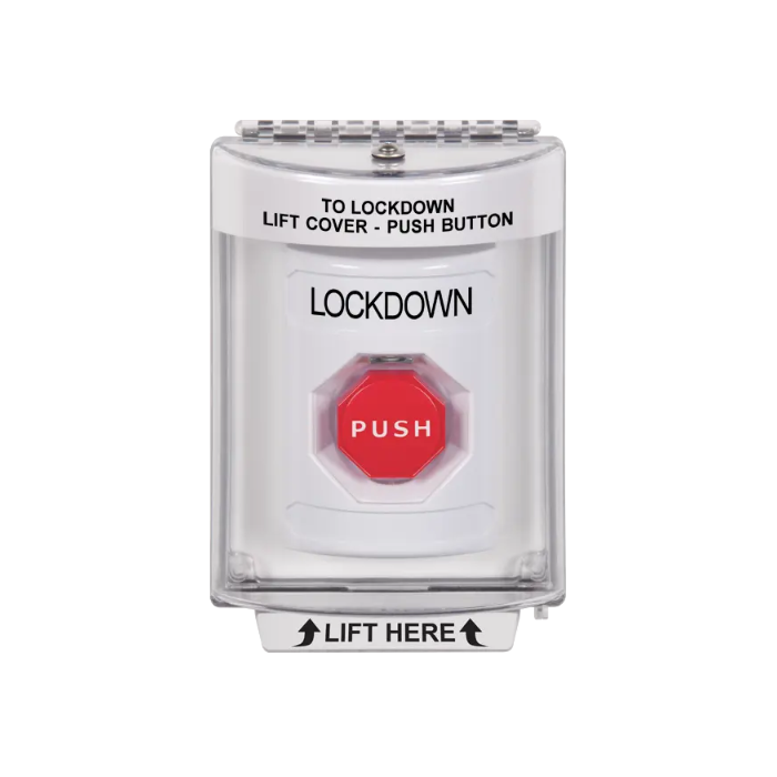 Standard Labeling, Buttons With Universal Stopper Flush, Key To Reset Illuminated, White, SS2332LD-EN