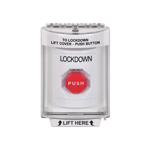 Standard Labeling, Buttons With Universal Stopper Flush, Key To Reset Illuminated, White, SS2332LD-EN