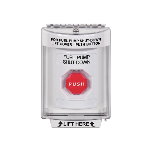 Standard Labeling, Buttons With Universal Stopper Flush, Key To Reset Illuminated, White, SS2332PS-EN