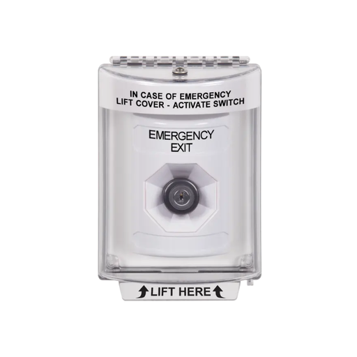 Standard Labeling, Buttons With Universal Stopper Flush, Key To Activate, White, SS2333EX-EN