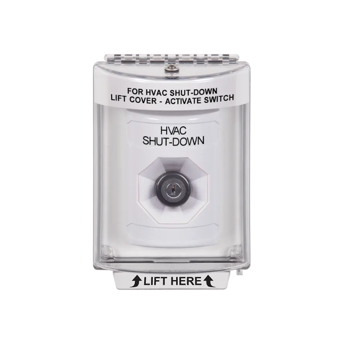 Standard Labeling, Buttons With Universal Stopper Flush, Key To Activate, White, SS2333HV-EN