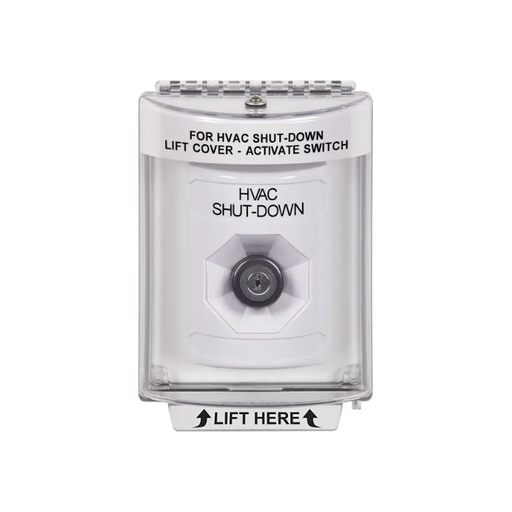 Standard Labeling, Buttons With Universal Stopper Flush, Key To Activate, White, SS2333HV-EN