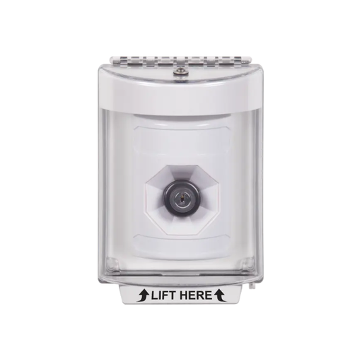 Standard Labeling, Buttons With Universal Stopper Flush, Key To Activate, White, SS2333NT-EN